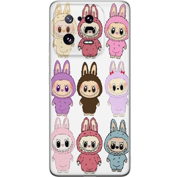Xiaomi 13 Pro Gennemsigtig cover Labubu Pink Monster - Popkuns
