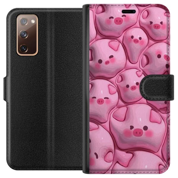 Kompatibelt Plånboksfodral till Samsung Galaxy S20 FE Bubbliga Grisar
