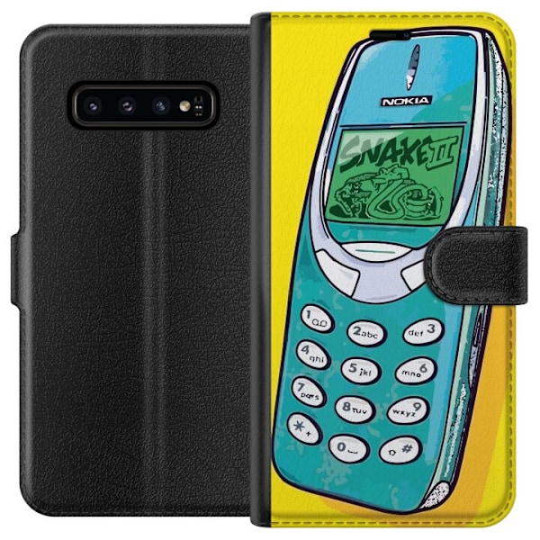 Samsung Galaxy S10 Tegnebogsetui Nokia 3310, Snake 2, hold sor