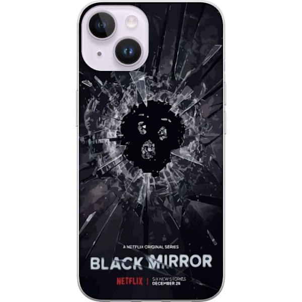 Apple iPhone 15 Gjennomsiktig deksel Black Mirror Sci-Fi Netfl