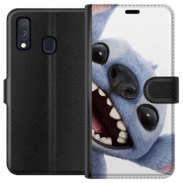 Kompatibel Tegnebogsetui til Samsung Galaxy A40 Lilo & Stitch