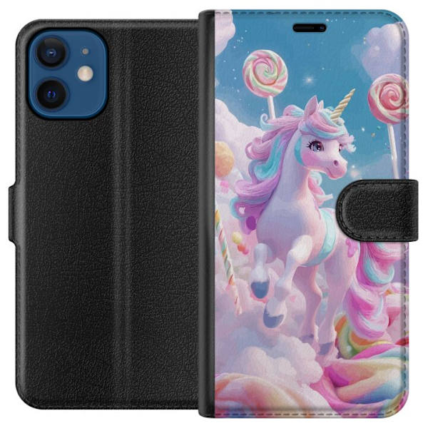 Apple iPhone 12 mini Lompakkokotelo Yksisarvinen Candy Pastel Kawaii Suunnittelu Söpö Suosittu Väri Graafinen Trendi Lapsen Teema Fantasia Taide