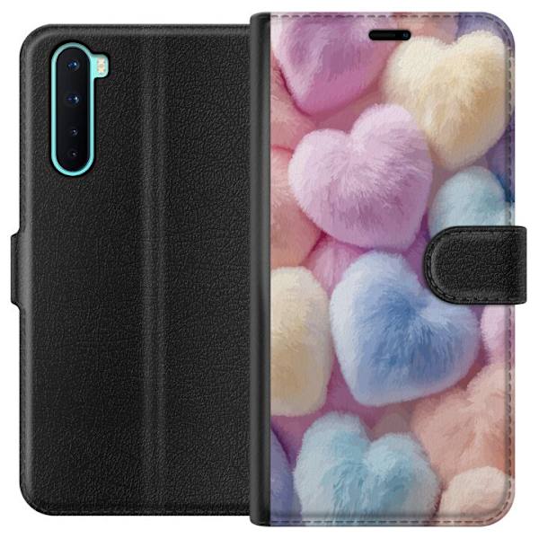 OnePlus Nord Tegnebogsetui Hjerter Kærlighed Grafisk Design Romantisk Motiv Populær Symbol Grafisk Mønster Dekoration