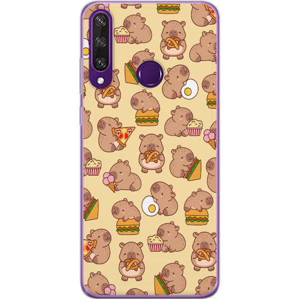 Huawei Y6p Läpinäkyvä kuori Kawaii capybara puhelinkotelo useilla söpöillä hahmoilla