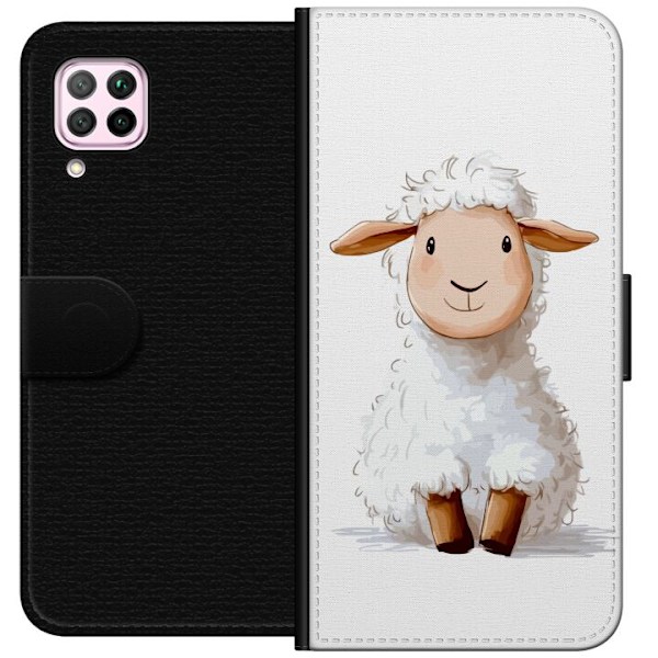 Huawei P40 lite Plånboksfodral Sött Lamm – tecknad stil för barn & babyprodukter