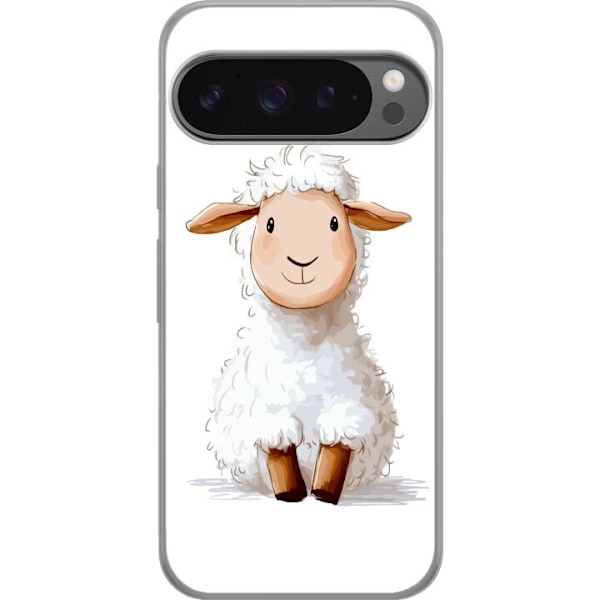 Google Pixel 9 Pro XL Läpinäkyvä kuori Suloinen Lammas - lasten ja vauvan tuotteita sarjakuvatyyliin