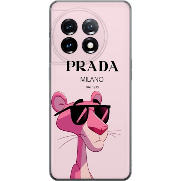 OnePlus 11R Läpinäkyvä kuori Prada Ruusupantteri