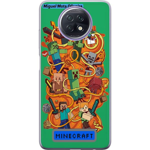 Xiaomi Redmi Note 9T Läpinäkyvä kuori Minecraft