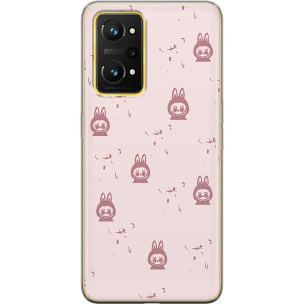 Realme GT Neo 3T Läpinäkyvä kuori Labubu Neon Pop - Neonvärinen pop art hirviö