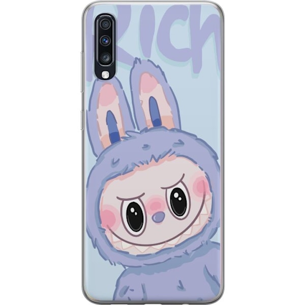 Samsung Galaxy A70 Gennemsigtig cover Blå Kanin Labubu