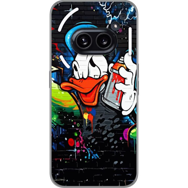 Nothing Phone (2a) Läpinäkyvä kuori Kalle Anka Graffiti Disney Design Hauska Lasten Motiivi Väri Graafinen Suosittu Sarja Ikoninen Disney-hahmo