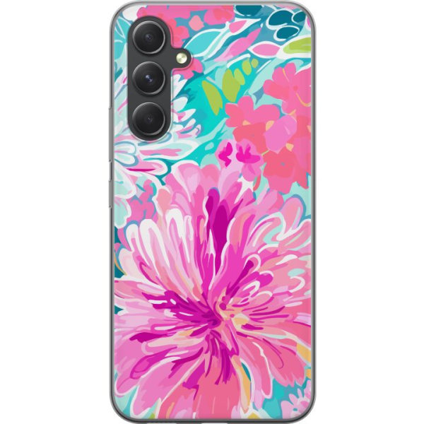 Samsung Galaxy S24+ Gjennomsiktig deksel Blomsterfjær