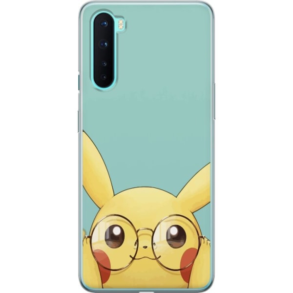 OnePlus Nord Läpinäkyvä kuori Pikachu lasit