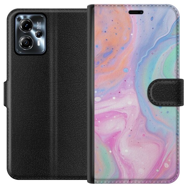 Motorola Moto G13 Tegnebogsetui Pastelmarmor