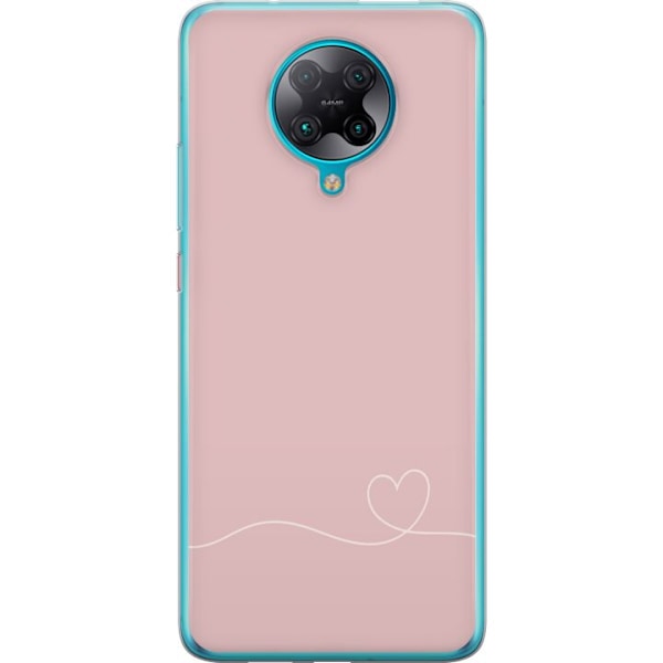 Xiaomi Poco F2 Pro Gjennomsiktig deksel Rosa Hjärna Design