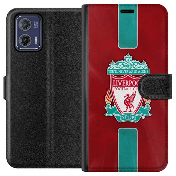 Motorola Moto G73 Tegnebogsetui Liverpool FC - Klassisk Fodboldstolthed i Rødt