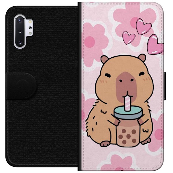 Samsung Galaxy Note10+ Lompakkokotelo Kawaii Capybara Sydän A