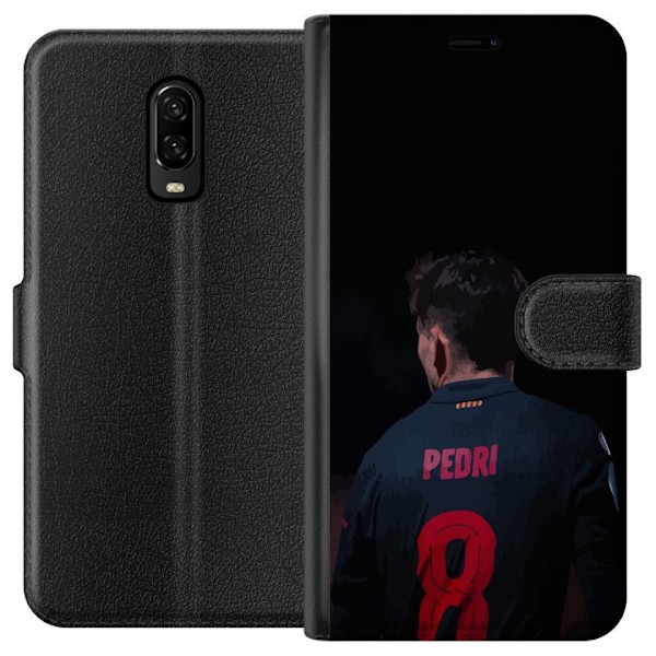 OnePlus 6T Plånboksfodral Pedri FC Barcelona Fotboll Spansk Mittfältare Mål Sportmotiv Fans Barn Ungdom