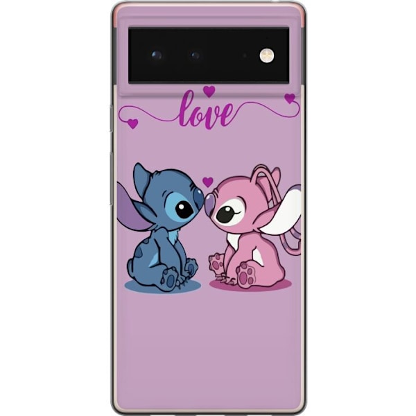 Google Pixel 6 Läpinäkyvä kuori Lilo & Stitch – Angel Edition