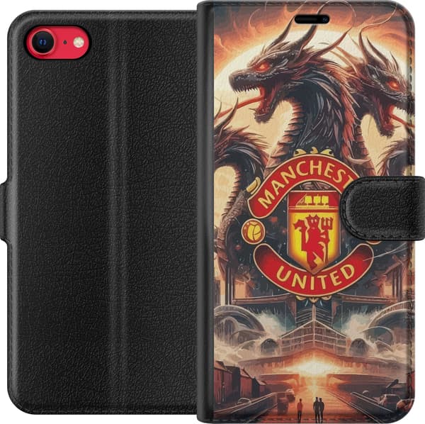 Kompatibel Tegnebogsetui til Apple iPhone 8 Manchester United