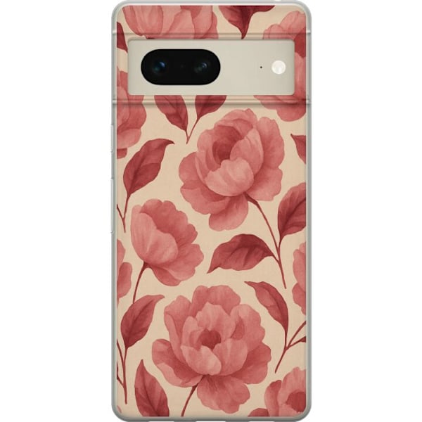 Google Pixel 7 Läpinäkyvä kuori Ruusun Kukinta