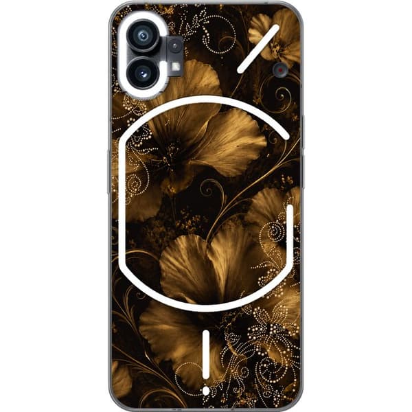 Kompatibelt Mobildeksel til Nothing Phone (1) Gullfargede blomster gull