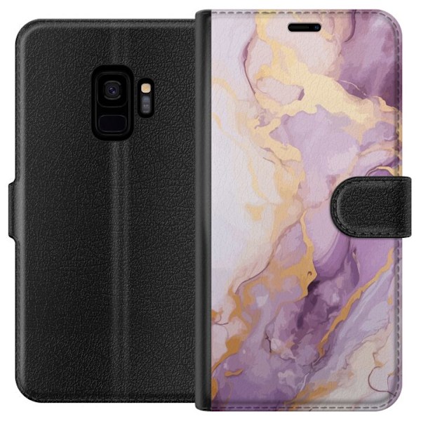 Samsung Galaxy S9 Lommeboketui Marmor Lilla Gull