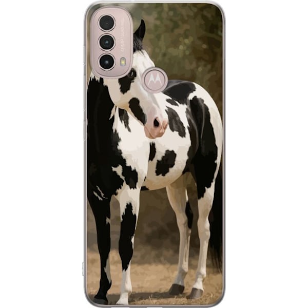 Motorola Moto E40 Läpinäkyvä kuori Kaunis Hevonen - elegantti hevonen kuva-aihe