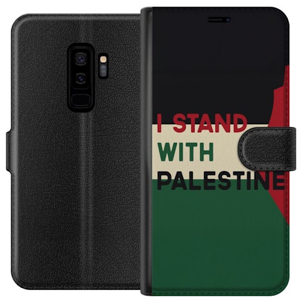 Samsung Galaxy S9+ Plånboksfodral Stand with Palestine – solidaritetsdesign med starkt budskap