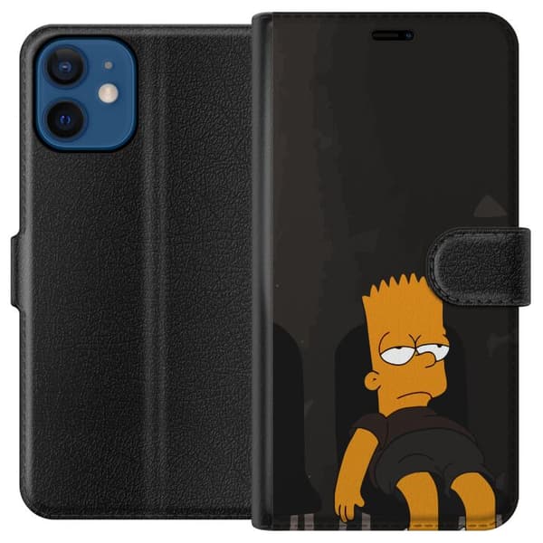 Kompatibelt Plånboksfodral till Apple iPhone 12 mini Bart Simpson
