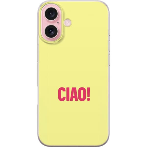 Kompatibelt Mobilskal till Apple iPhone 16 Rosa CIAO gul