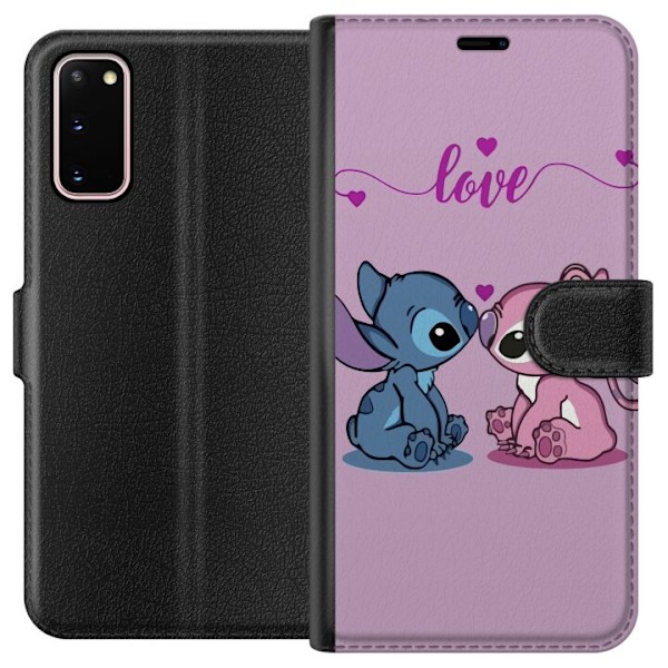 Samsung Galaxy S20 Tegnebogsetui Lilo & Stitch – Angel Edition