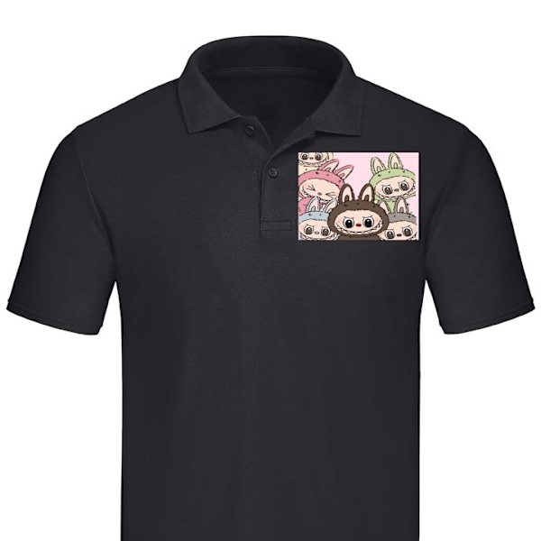 Piké för Vuxen | Elegant Pikétröja Labubu Classics Svart XX-Large