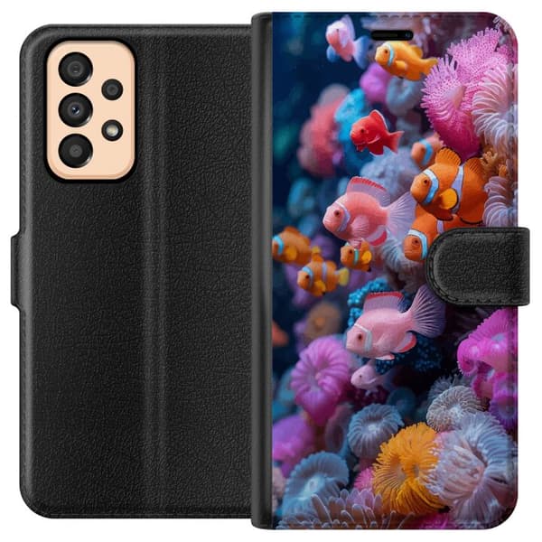 Yhteensopiva Lompakkokotelo Samsung Galaxy A33 5G Kalat Koralli Meri Valtameri Veden alla
