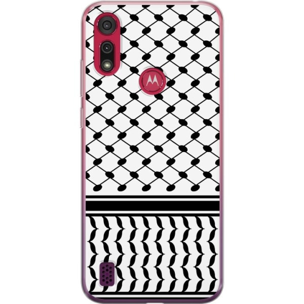 Motorola Moto E6s (2020) Gennemsigtig cover Keffiyeh mønster