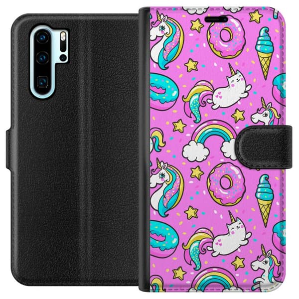 Kompatibelt Lommeboketui til Huawei P30 Pro Unicorns
