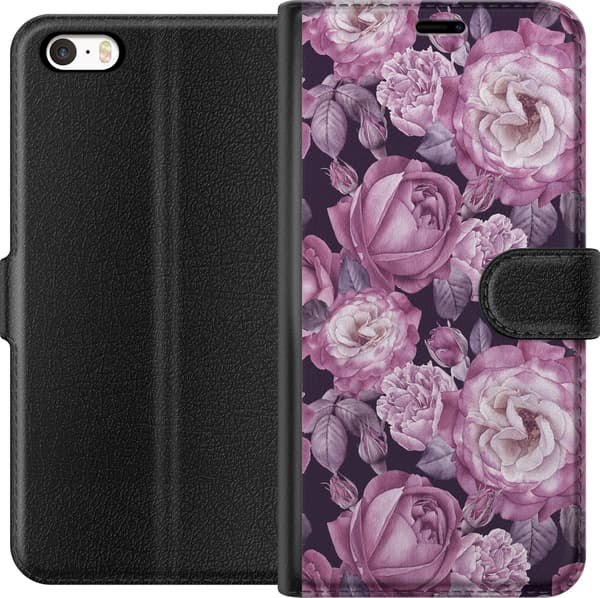 Kompatibelt Plånboksfodral till Apple iPhone SE (2016) Blommor