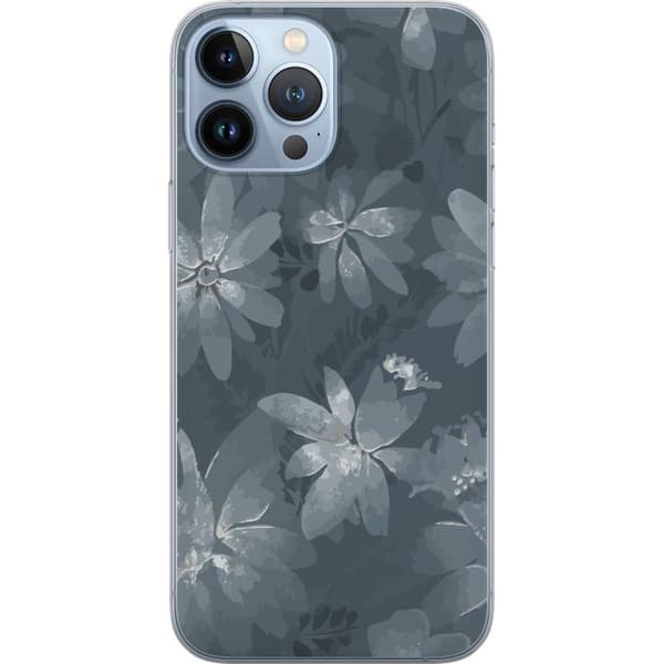 Kompatibelt Mobildeksel til Apple iPhone 13 Pro Max Blomster Grå / Blå