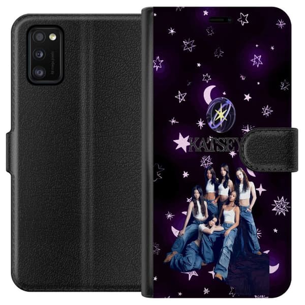 Kompatibelt Plånboksfodral till Samsung Galaxy A41 KATSEYE lila