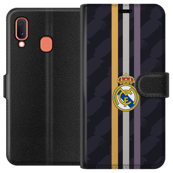 Kompatibelt Plånboksfodral till Samsung Galaxy A20e Real Madrid