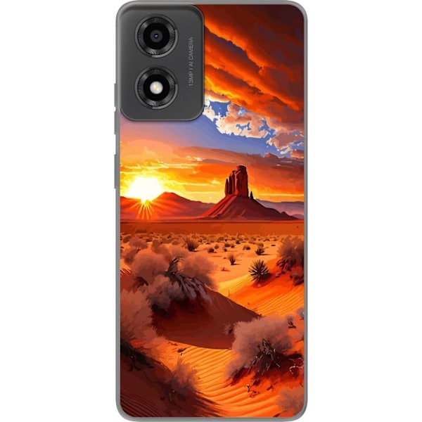 Motorola Moto E14 Gennemsigtig cover Solnedgang