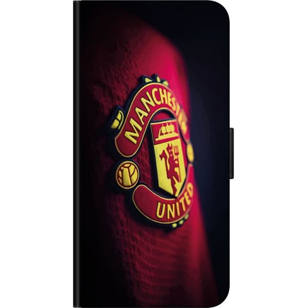 Kompatibel Tegnebogsetui til OnePlus 7 Pro Fodboldemblem med lyserødt skær - fodboldmotiv i sort og lyserød sort