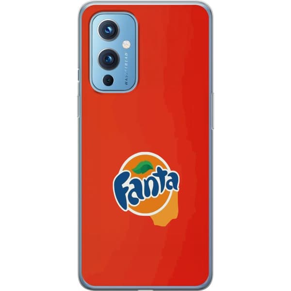 Kompatibelt Mobildeksel til OnePlus 9 Minimalistisk appelsinbrus-inspirert design oransje