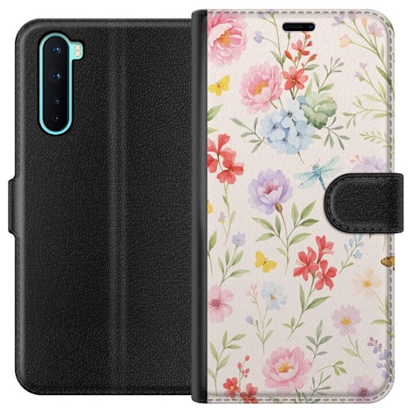 OnePlus Nord Tegnebogsetui Blomster