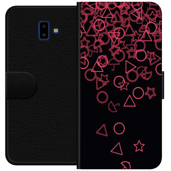 Samsung Galaxy J6+ Lompakkokotelo Squid Game Ikoni Sarja Suosittu TV-peli Ikoni Graafinen Motiivi Aasialainen Trendi Draamasarja