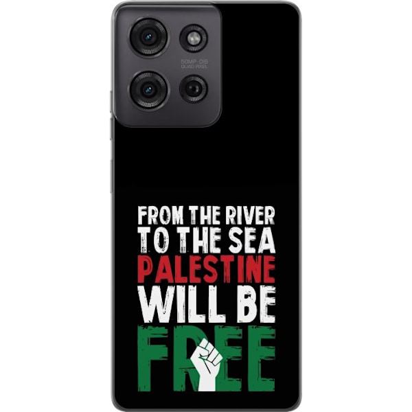 Motorola Moto G75 Gennemsigtig cover Fri Palæstina