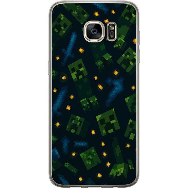Samsung Galaxy S7 edge Genomskinligt Skal Minecraft Dungeons Mob
