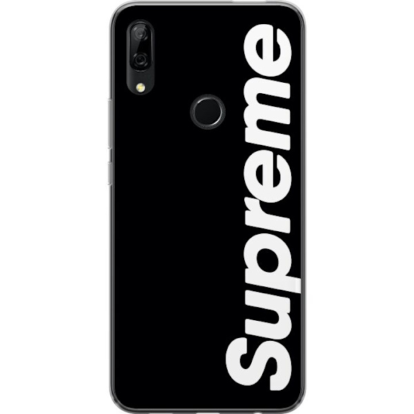 Huawei P Smart Z Gennemsigtig cover Supreme Sort Hvid Streetwear Design Klassisk Modeikon Trend Urban Stil Grafiskt Motiv Populær