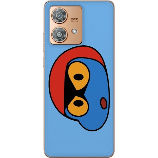 Motorola Edge 40 Neo Läpinäkyvä kuori Bold Bot Head