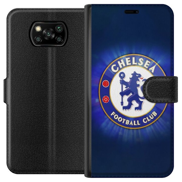 Xiaomi Poco X3 NFC Tegnebogsetui Chelsea Fodbold